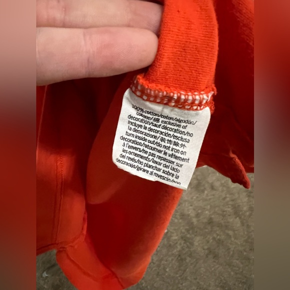 Victorias Secret Orange & White PINK Logo Crew Neck T-Shirt Size XS NWOT - Picture 9 of 12